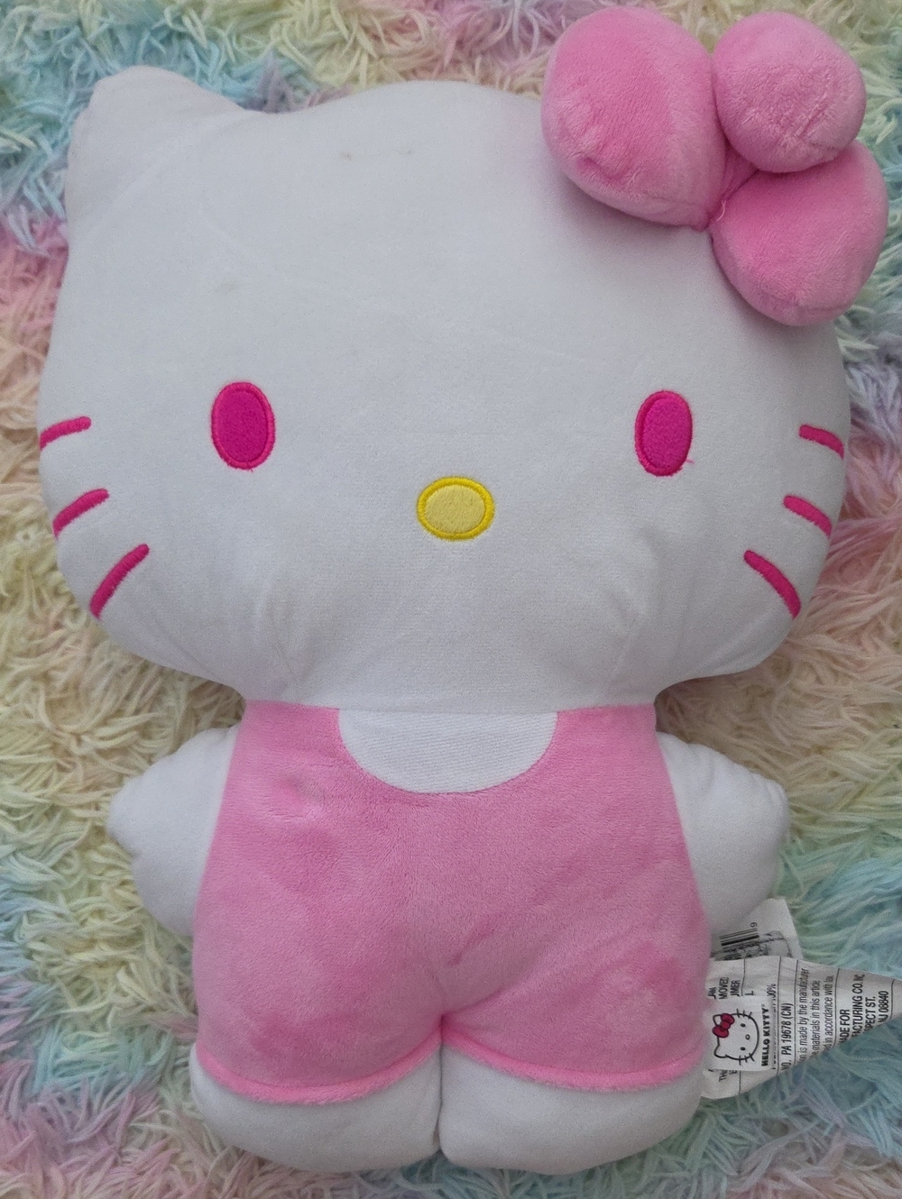 Hello Kitty Pink Plush Cuddle Pillow Buddy, Kids Bedding Super Soft & Cozy
